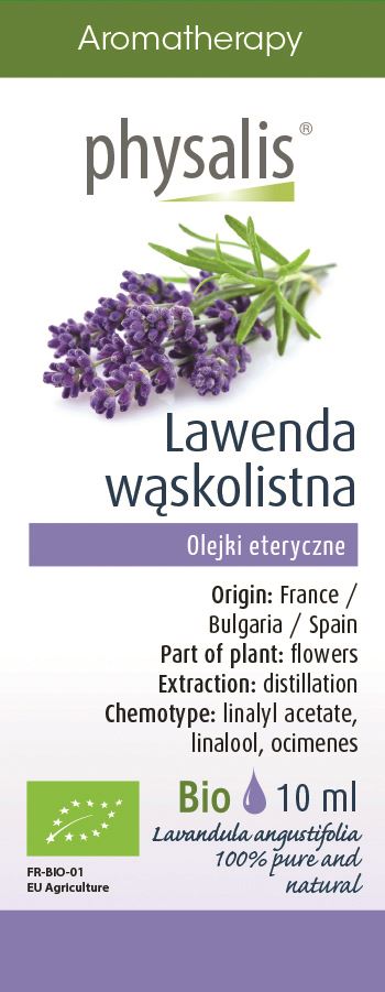 OLEJEK ETERYCZNY LAWENDA WĄSKOLISTNA BIO 10 ml – PHYSALIS