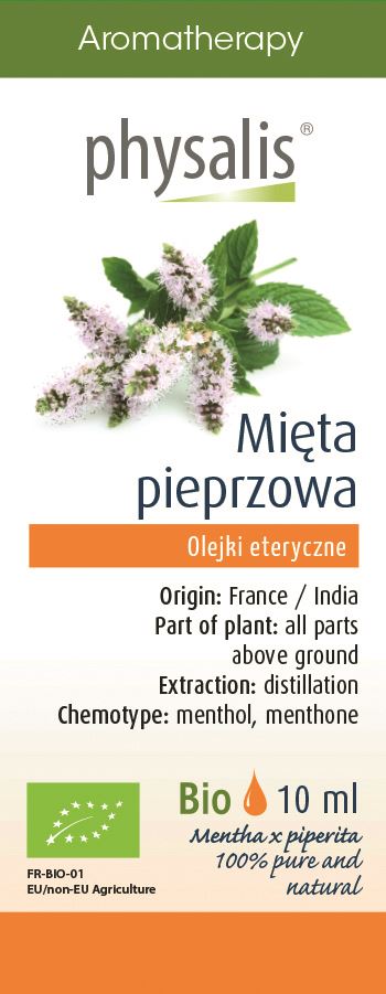 OLEJEK ETERYCZNY MIĘTA PIEPRZOWA BIO 10 ml – PHYSALIS