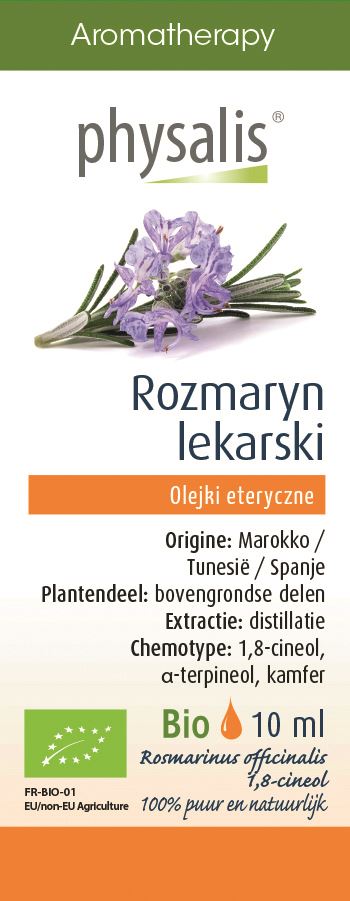 OLEJEK ETERYCZNY ROZMARYN LEKARSKI BIO 10 ml – PHYSALIS