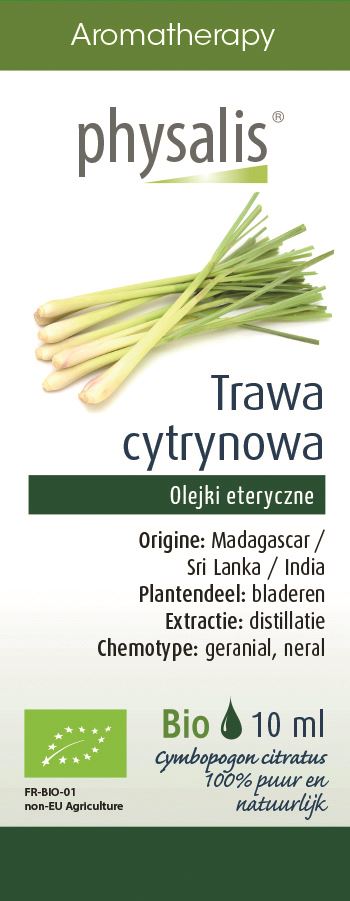 OLEJEK ETERYCZNY TRAWA CYTRYNOWA BIO 10 ml – PHYSALIS