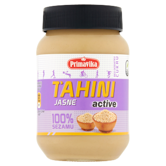 TAHINI JASNE ACTIVE (PASTA SEZAMOWA) BEZGLUTENOWE 460 g – PRIMAVIKA