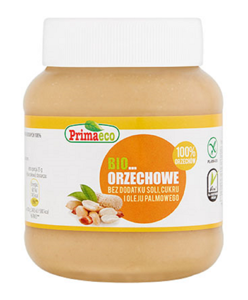 KREM Z PRAŻONYCH ORZESZKÓW ZIEMNYCH BEZGLUTENOWY BIO 360 g – PRIMAVIKA (PRIMAECO)
