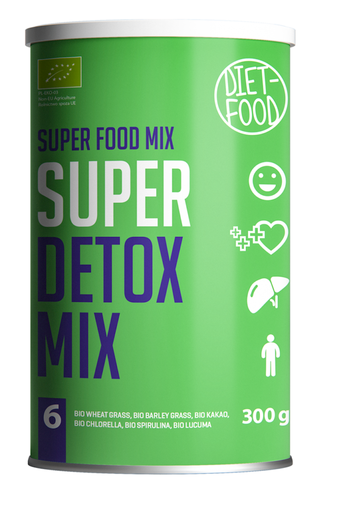 MIESZANKA SUPER DETOX MIX W PROSZKU BIO 300 g – DIET-FOOD
