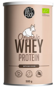 BIAŁKO SERWATKOWE Z KAKAO (KONCENTRAT WPC 77) BIO 500 g - DIET-FOOD