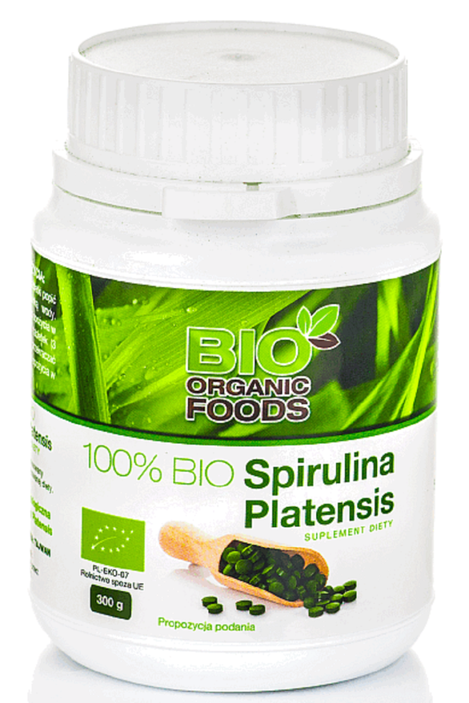 SPIRULINA PLATENSIS BIO (250 mg) 1200 TABLETEK – BIO ORGANIC FOODS