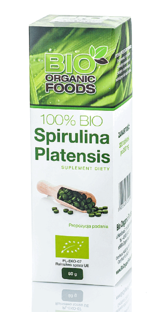 SPIRULINA PLATENSIS BIO (250 mg) 320 TABLETEK – BIO ORGANIC FOODS