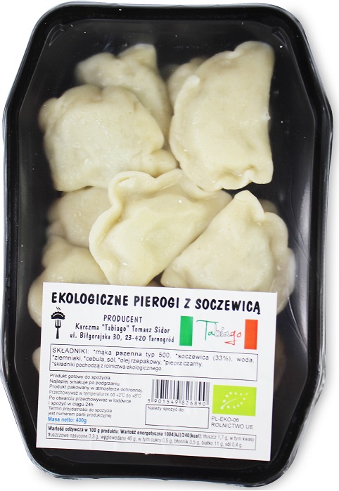 PIEROGI Z SOCZEWICĄ BIO 400 g – KARCZMA TABIAGO (NA ZAMÓWIENIE)