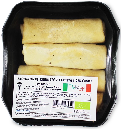 KROKIETY Z KAPUSTĄ I GRZYBAMI BIO 400 g – KARCZMA TABIAGO (NA ZAMÓWIENIE)