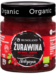 ŻURAWINA DO MIĘS, SERÓW I DESERÓW BIO 200 g - RUNOLAND
