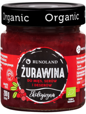 ŻURAWINA DO MIĘS, SERÓW I DESERÓW BIO 200 g - RUNOLAND