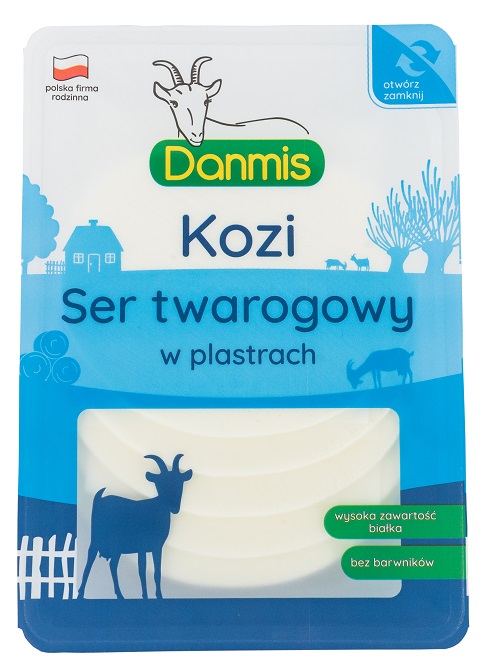 KOZI SER TWAROGOWY PLASTRY 100 g – DANMIS