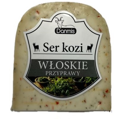 KOZI SER DOJRZEWAJĄCY Z WŁOSKIMI PRZYPRAWAMI 200 g – DANMIS