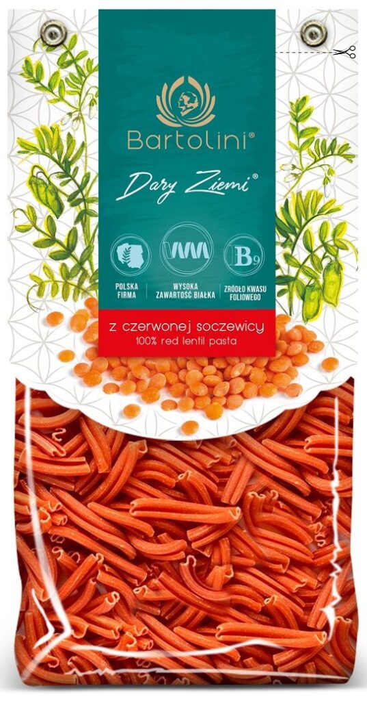 MAKARON PROTEINOWY (Z SOCZEWICY CZERWONEJ) WARKOCZ 250 g – BARTOLINI