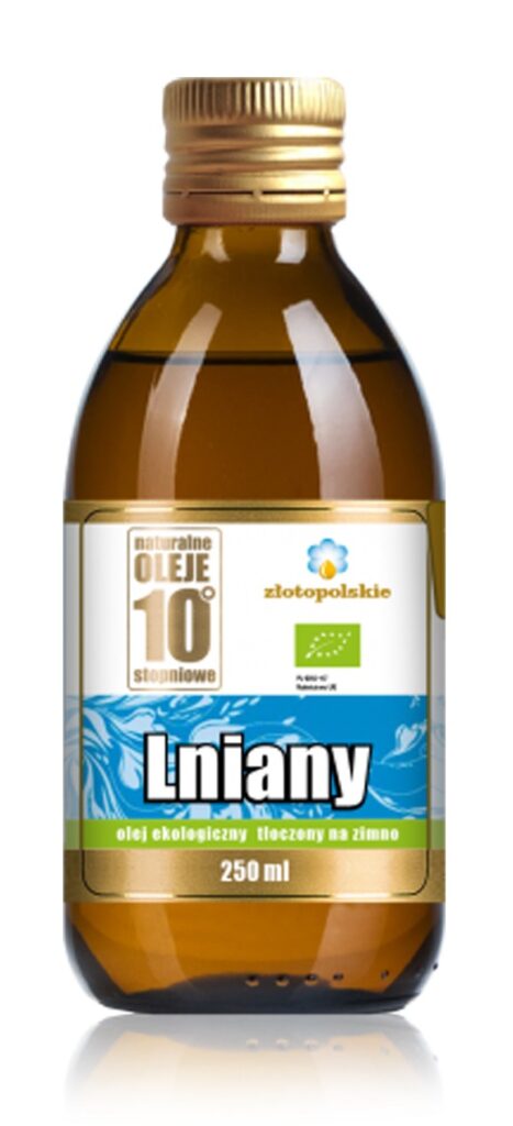 OLEJ LNIANY TŁOCZONY NA ZIMNO BIO 250 ml – ZŁOTO POLSKIE