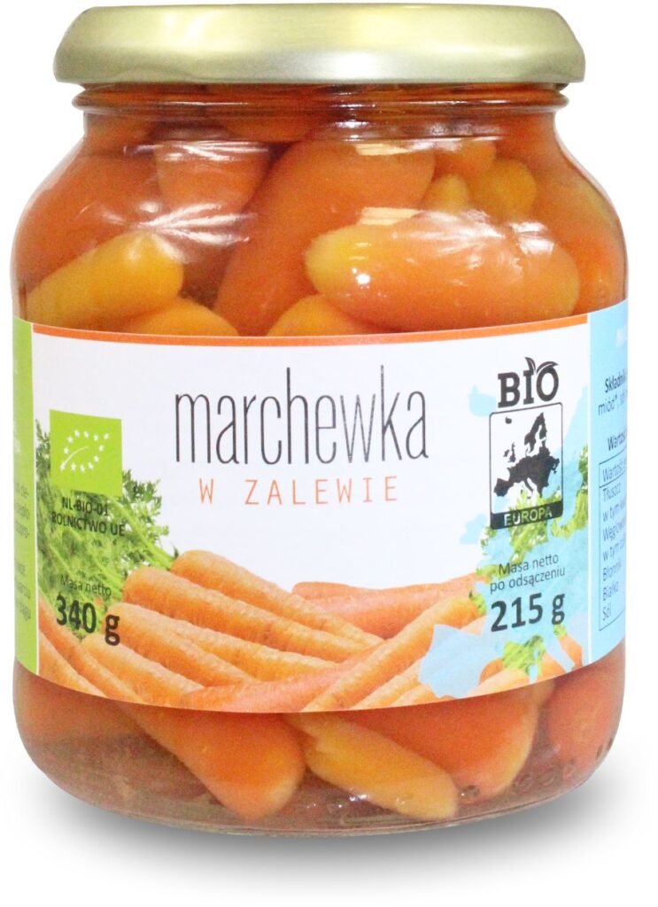 MARCHEWKA W ZALEWIE BIO 340 g (215 g) (SŁOIK) – BIO PLANET