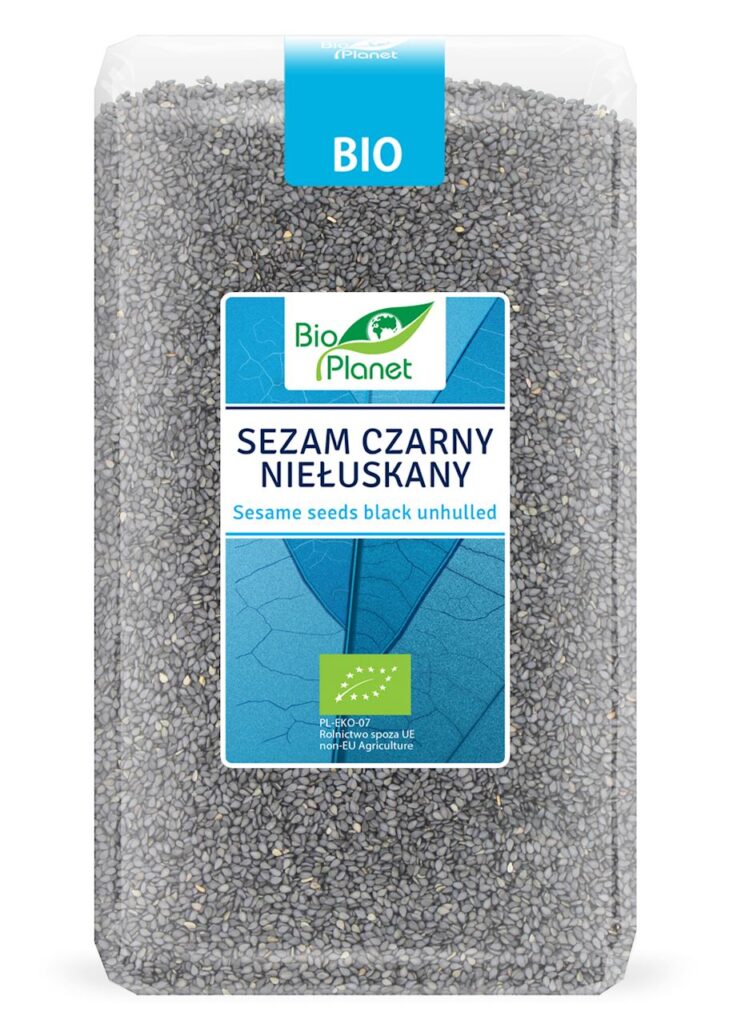 SEZAM CZARNY NIEŁUSKANY BIO 1 kg – BIO PLANET