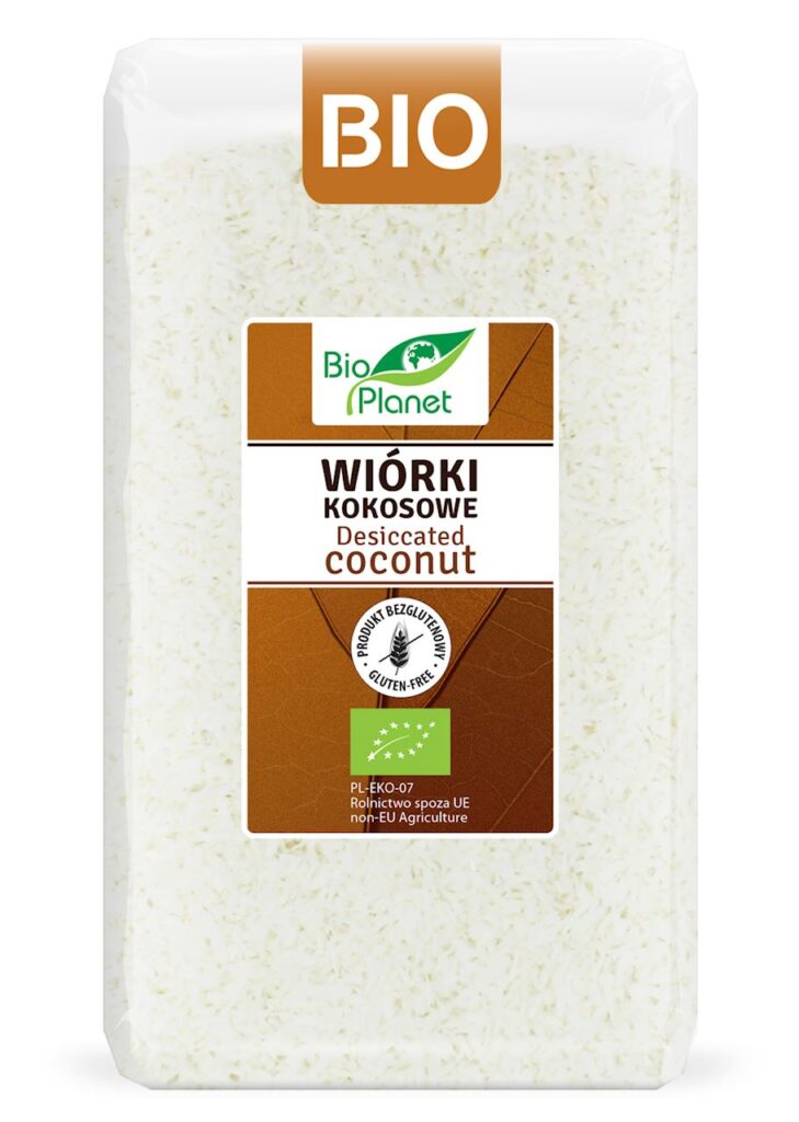 WIÓRKI KOKOSOWE BEZGLUTENOWE BIO 500 g – BIO PLANET