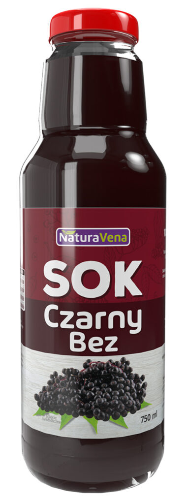 SOK Z CZARNEGO BZU 100 % 750 ml – NATURAVENA