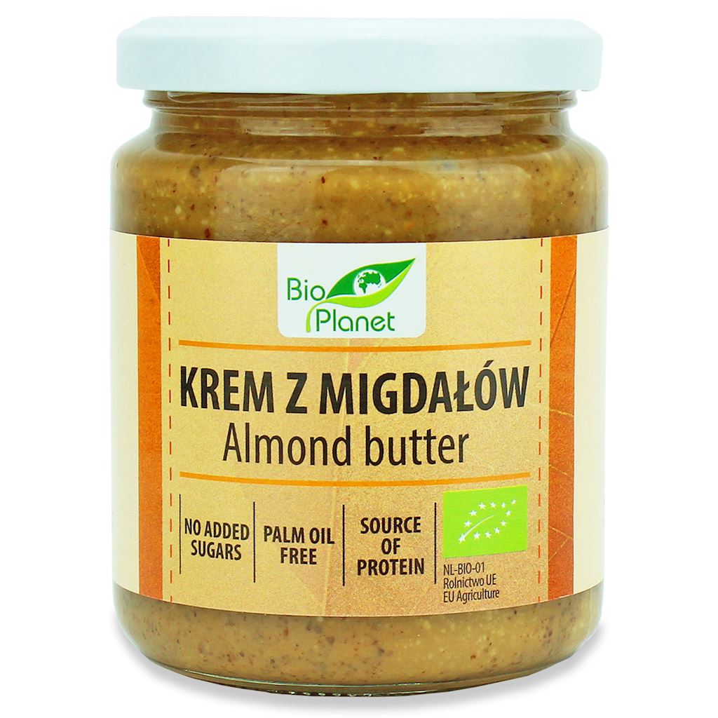 KREM Z PRAŻONYCH MIGDAŁÓW BIO 250 g – BIO PLANET