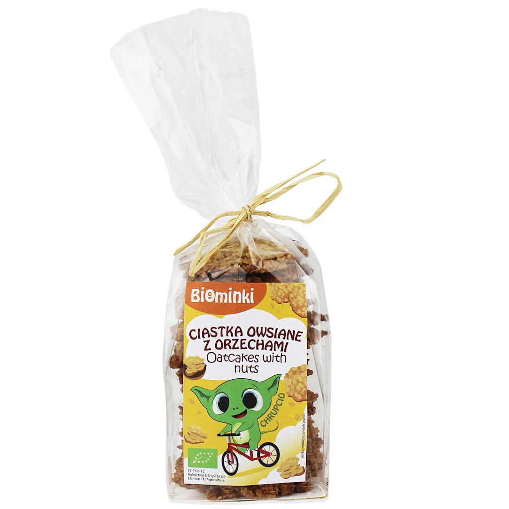 CIASTKA OWSIANE Z ORZECHAMI WŁOSKIMI BIO 170 g – BIOMINKI