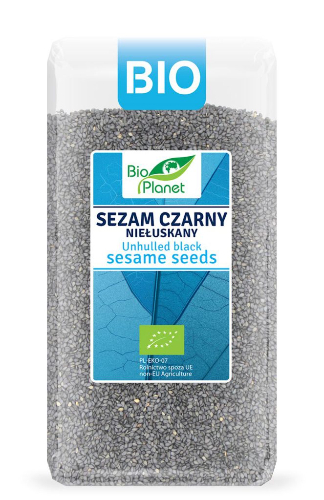 SEZAM CZARNY NIEŁUSKANY BIO 400 g – BIO PLANET