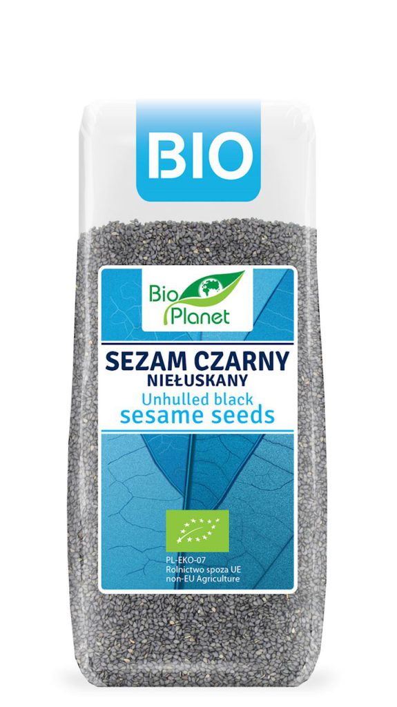 SEZAM CZARNY NIEŁUSKANY BIO 200 g – BIO PLANET