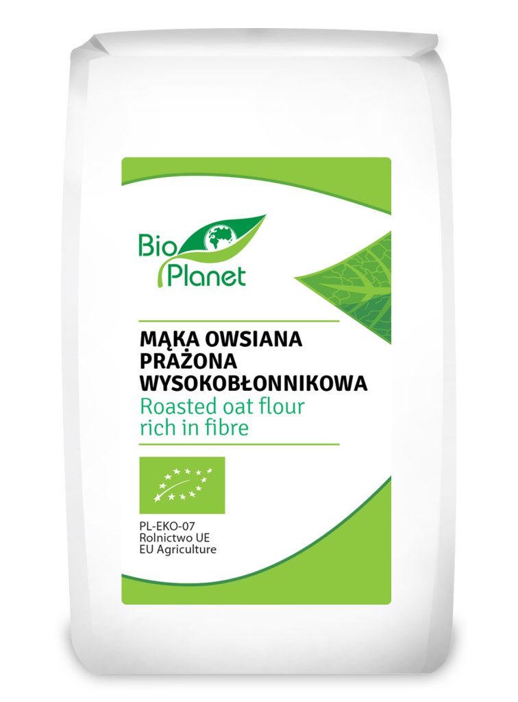 MĄKA OWSIANA PRAŻONA WYSOKOBŁONNIKOWA BIO 300 g – BIO PLANET