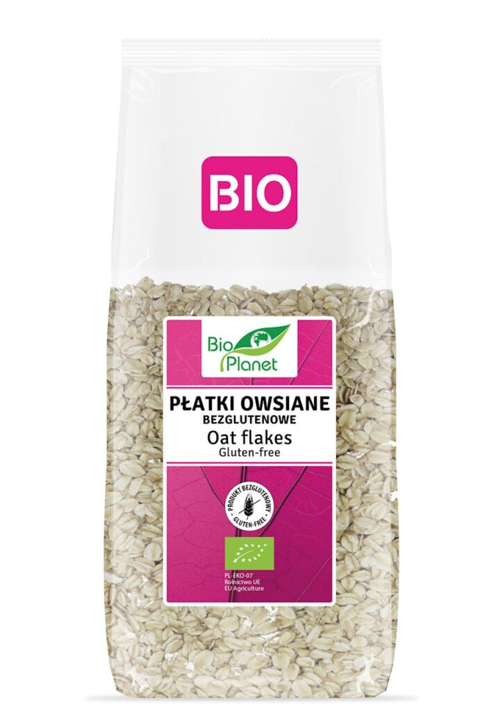 PŁATKI OWSIANE BEZGLUTENOWE BIO 600 g – BIO PLANET