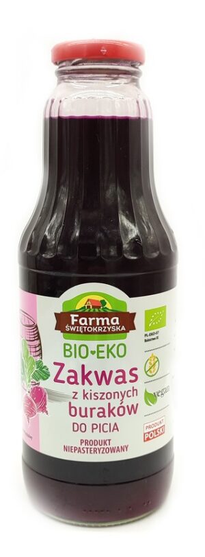 ZAKWAS Z BURAKÓW KISZONYCH NIEPASTERYZOWANY BEZGLUTENOWY BIO 700 ml - FARMA ŚWIĘTOKRZYSKA