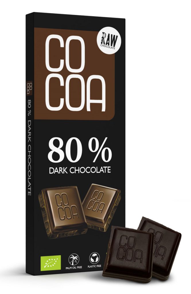 CZEKOLADA CIEMNA 80 % BIO 40 g – COCOA