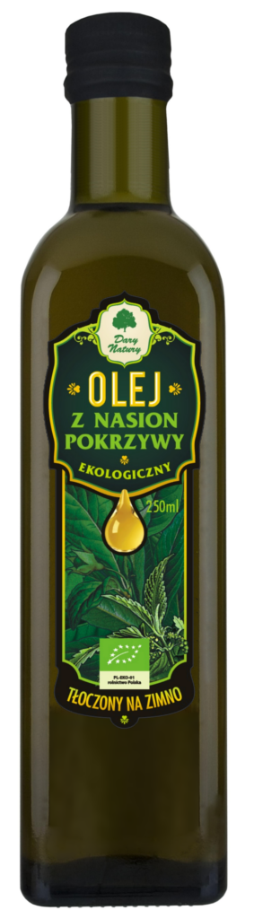 OLEJ Z NASION POKRZYWY TŁOCZONY NA ZIMNO BIO 250 ml – DARY NATURY