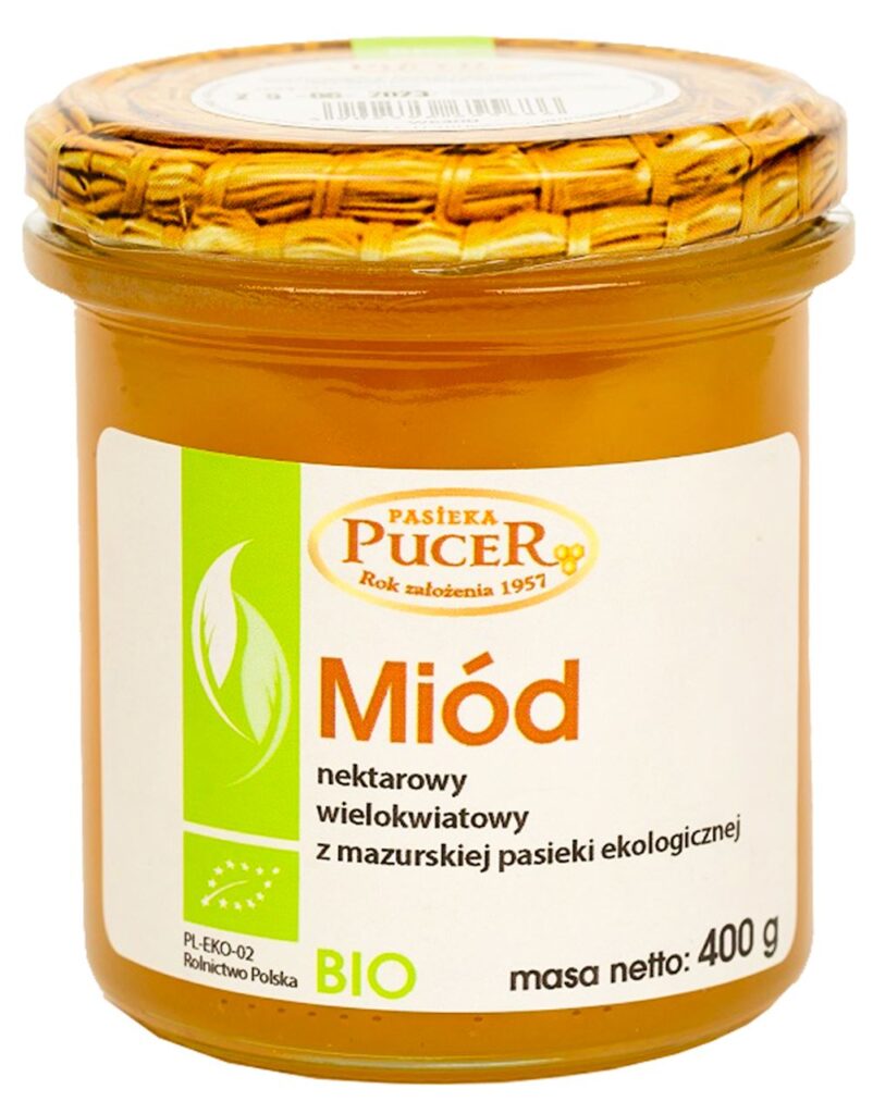 MIÓD NEKTAROWY WIELOKWIATOWY BIO 400 g – PASIEKA PUCER