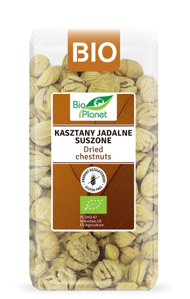 KASZTANY JADALNE SUSZONE BEZGLUTENOWE BIO 400 g – BIO PLANET