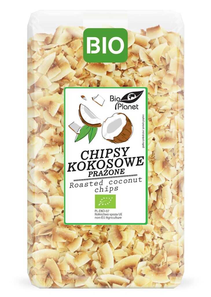 CHIPSY KOKOSOWE PRAŻONE BIO 400 g – BIO PLANET