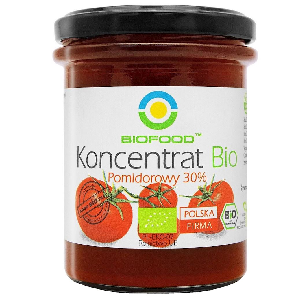 KONCENTRAT POMIDOROWY 30 % BEZGLUTENOWY BIO 200 g – BIO FOOD
