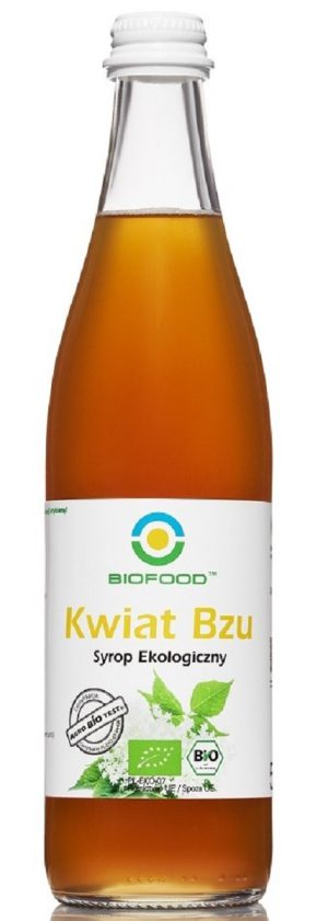 SYROP Z KWIATÓW CZARNEGO BZU BEZGLUTENOWY BIO 500 ml - BIO FOOD