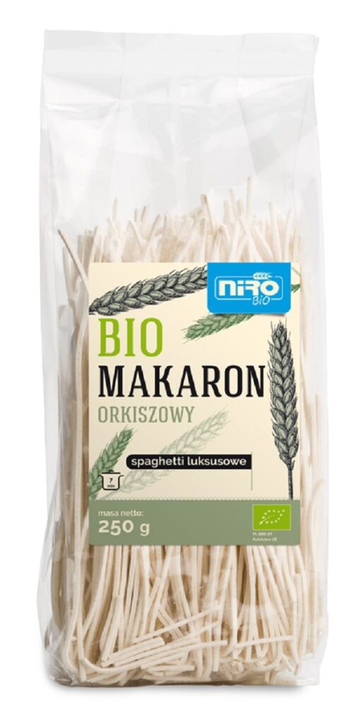 MAKARON (ORKISZOWY) SPAGHETTI LUKSUSOWY BIO 250 g – NIRO