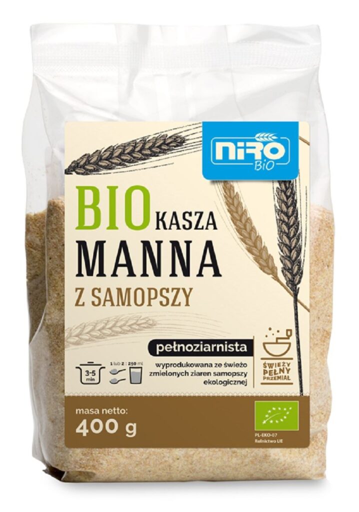 KASZA MANNA Z SAMOPSZY BIO 400 g – NIRO