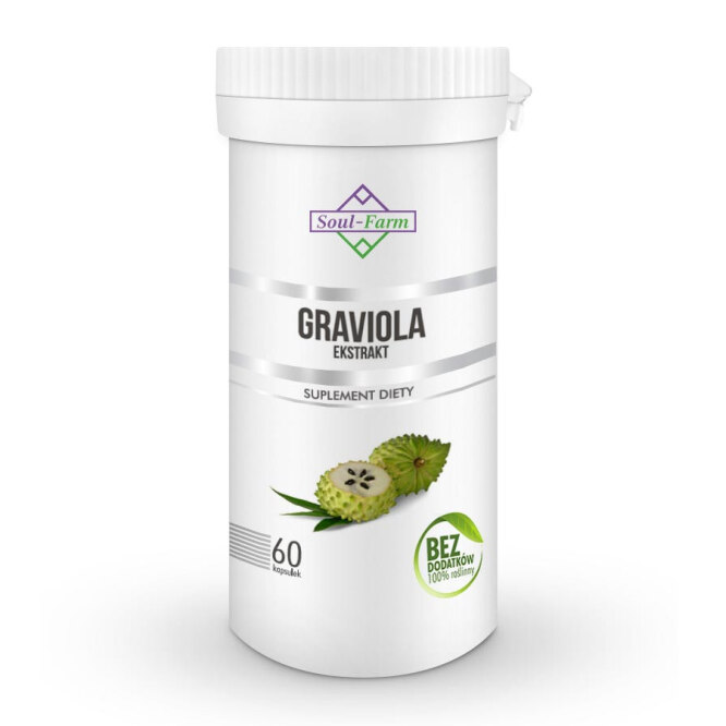 GRAVIOLA EKSTRAKT (550 mg) 60 KAPSUŁEK – SOUL FARM