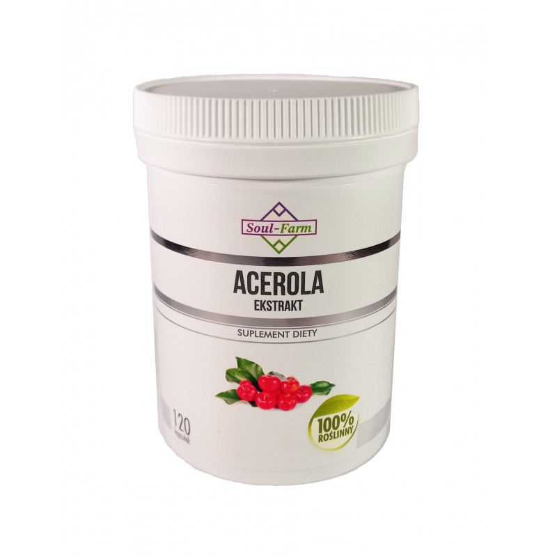 ACEROLA EKSTRAKT (600 mg) 120 KAPSUŁEK – SOUL FARM