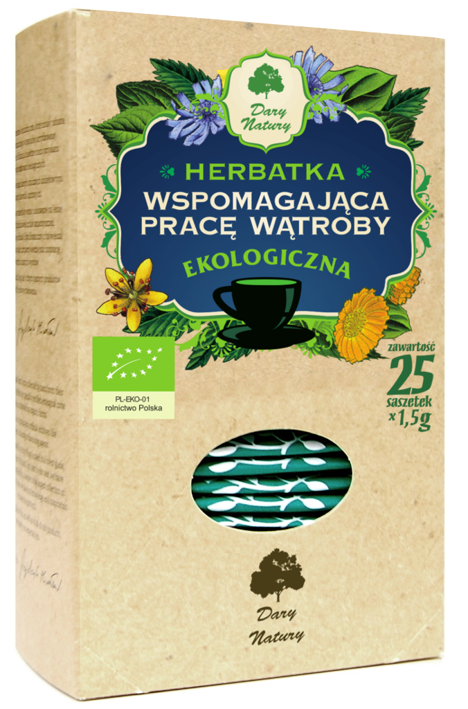 HERBATKA WSPOMAGAJĄCA PRACĘ WĄTROBY BIO (25 x 1,5 g) 37,5 g – DARY NATURY