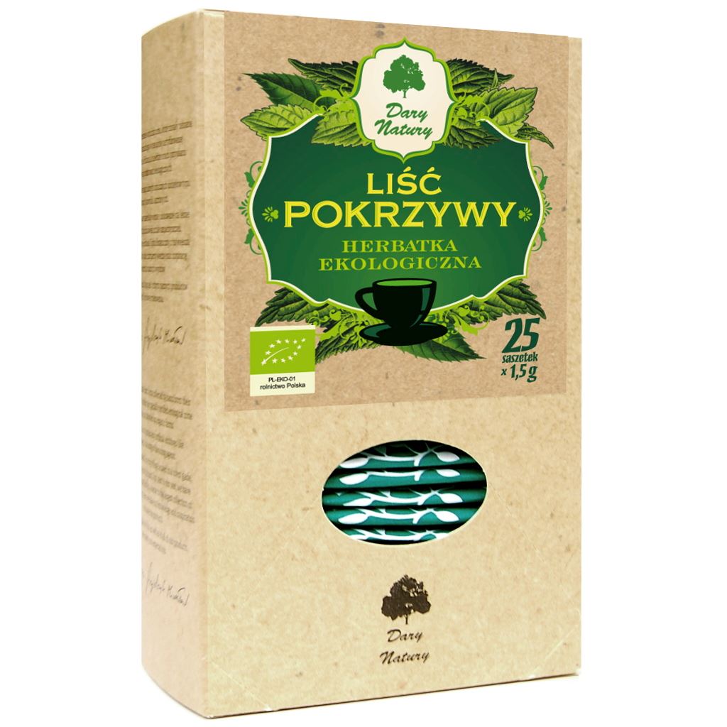 HERBATKA LIŚĆ POKRZYWY BIO (25 x 1,5 g) 37,5 g – DARY NATURY