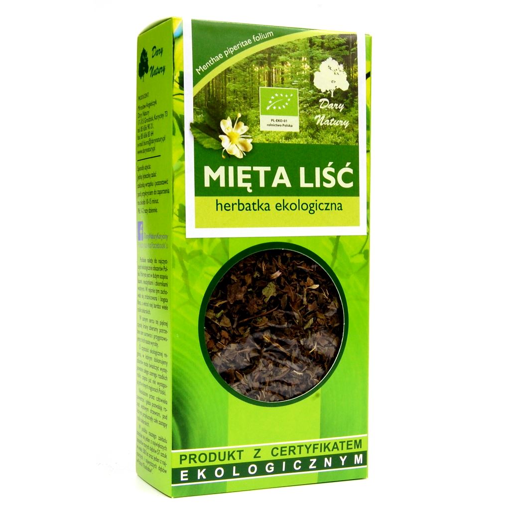 HERBATKA LIŚĆ MIĘTY BIO 25 g – DARY NATURY
