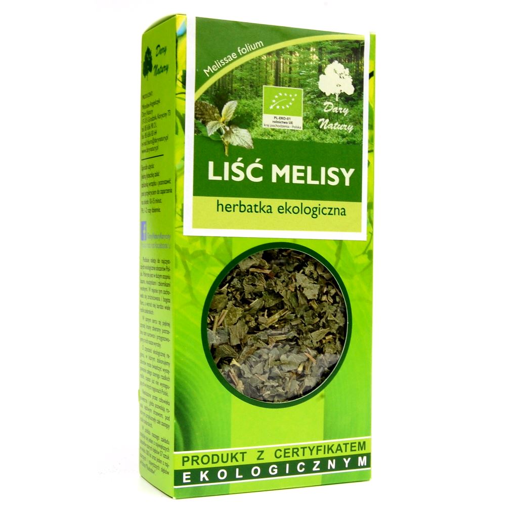 HERBATKA LIŚĆ MELISY BIO 25 g – DARY NATURY
