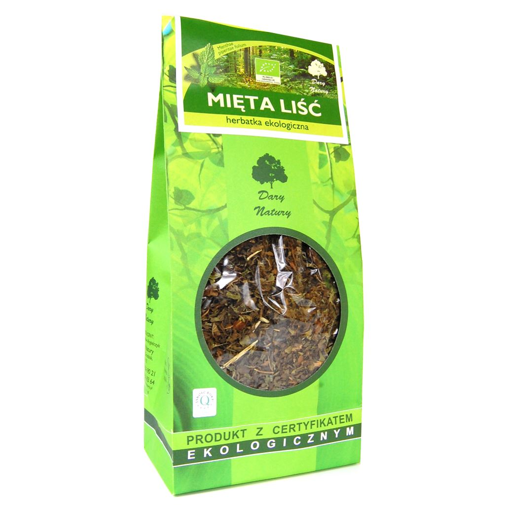 HERBATKA LIŚĆ MIĘTY BIO 100 g – DARY NATURY