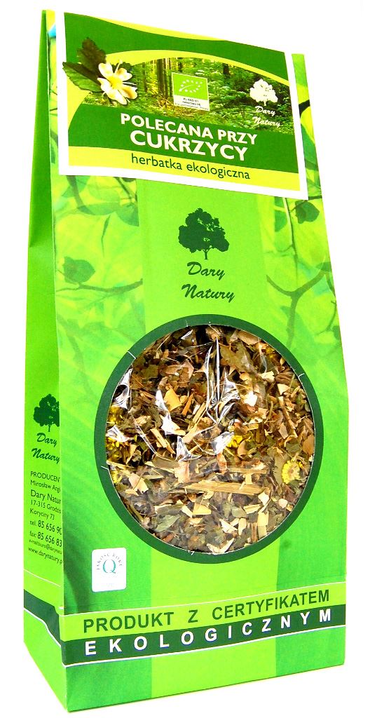 HERBATKA POLECANA PRZY CUKRZYCY BIO 150 g – DARY NATURY