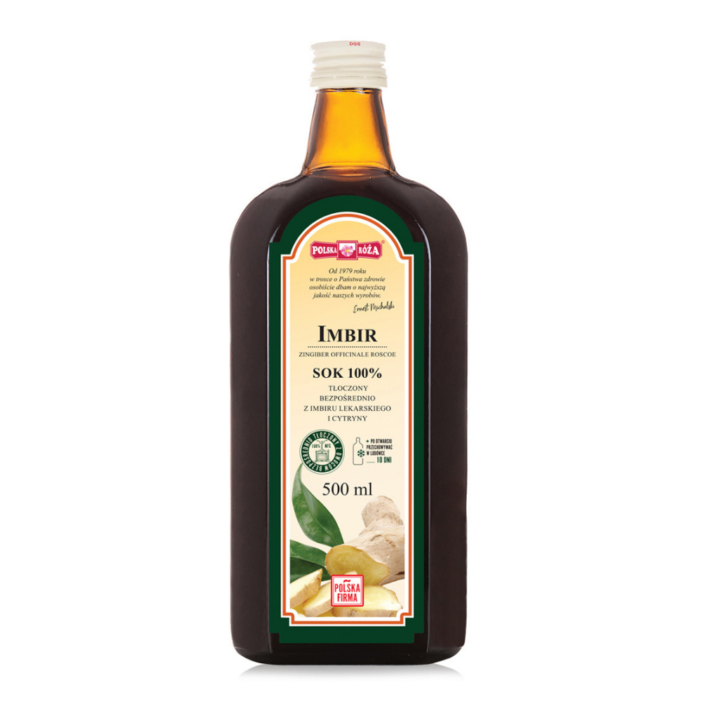 SOK Z IMBIRU I CYTRYNY NFC 500 ml – POLSKA RÓŻA
