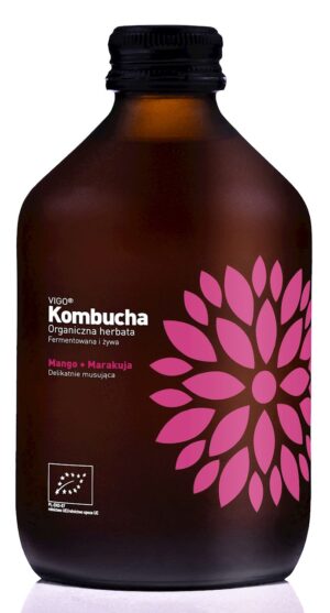 KOMBUCHA Z MANGO I MARAKUJĄ BEZGLUTENOWA BIO 330 ml - VIGO
