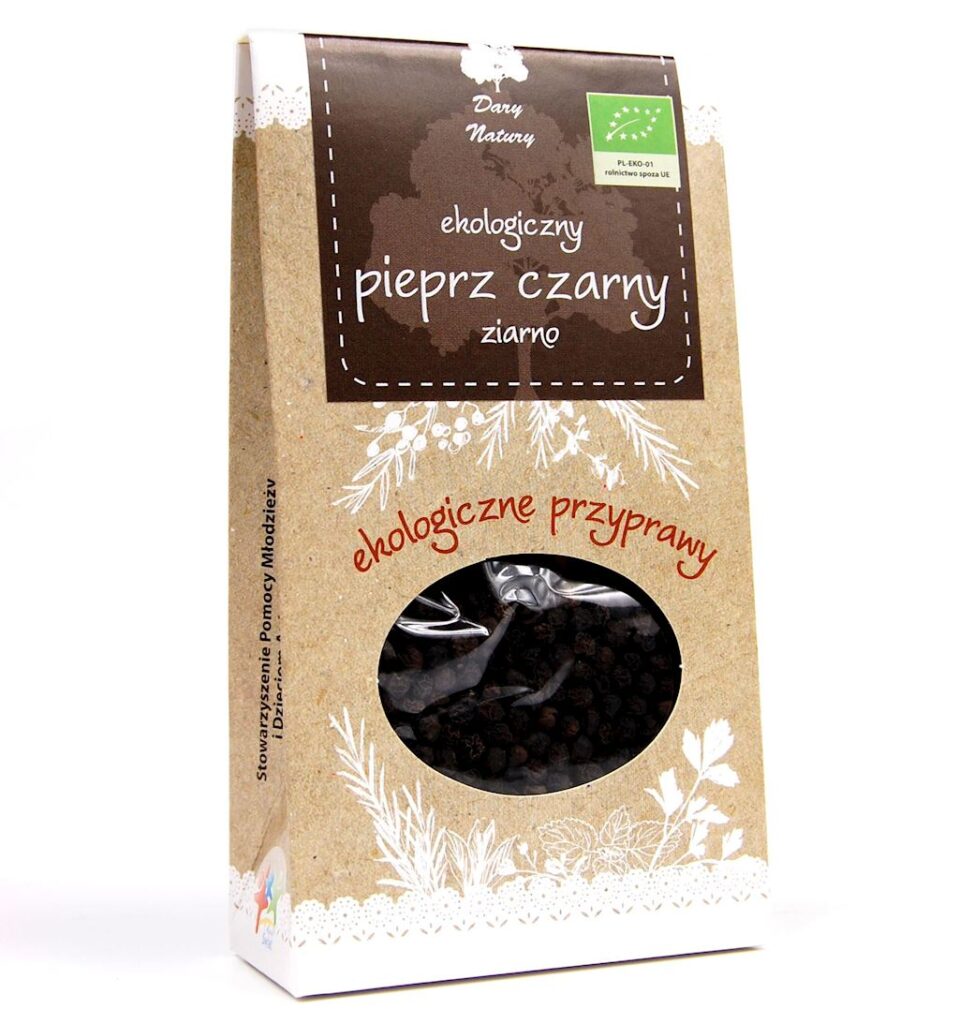 PIEPRZ CZARNY ZIARNO BIO 50 g – DARY NATURY