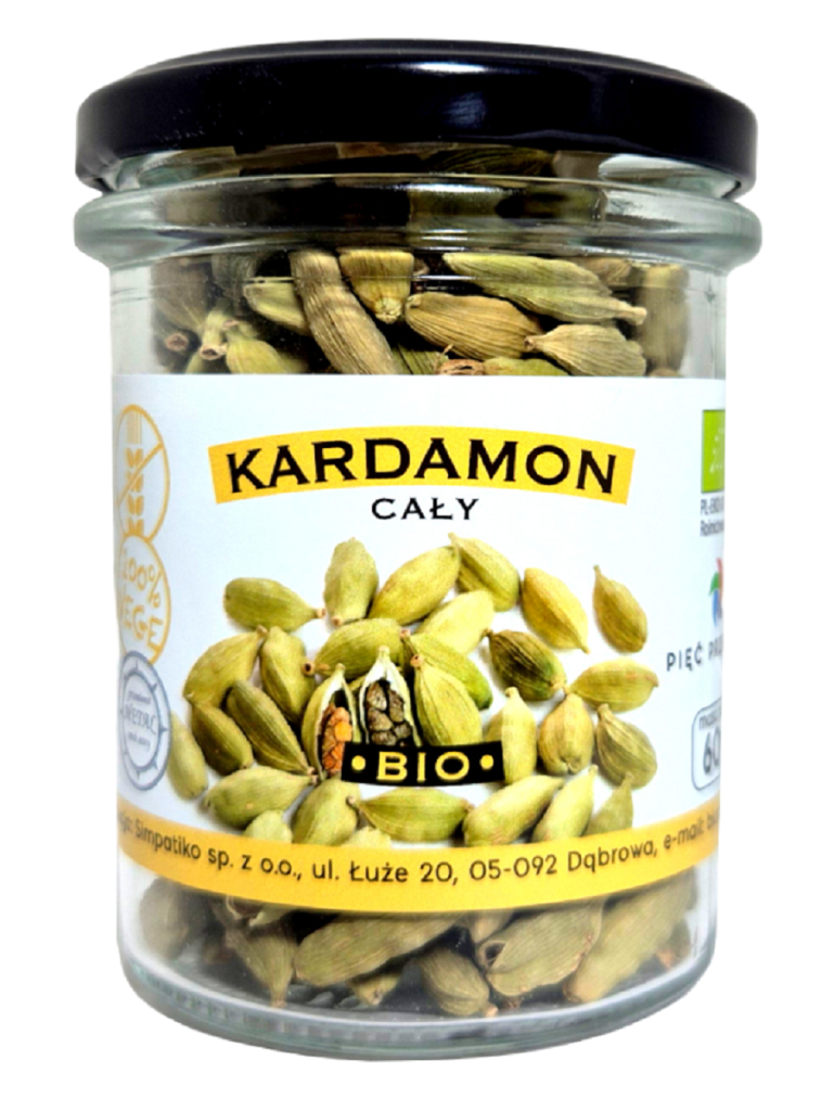 KARDAMON OWOCE BEZGLUTENOWY BIO 60 g – PIĘĆ PRZEMIAN